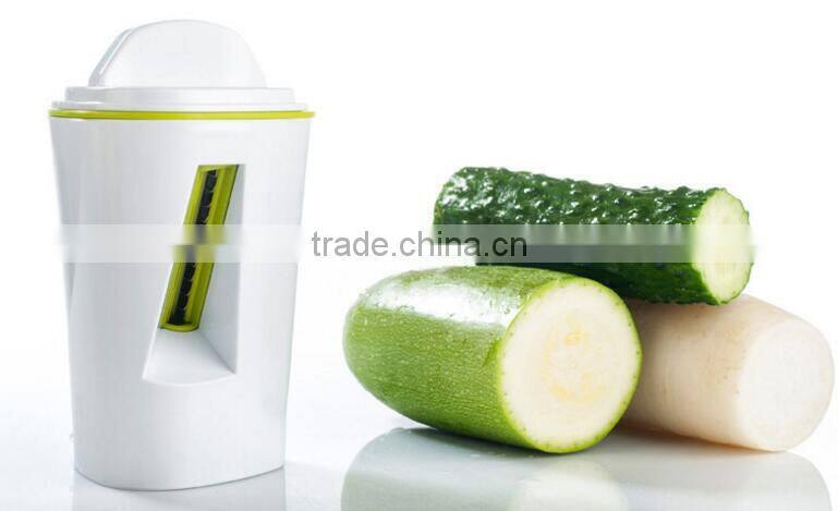 2 in 1 multifunctional plastic kitchen tools manual citrus juicer and spiral vegetable slicer grater