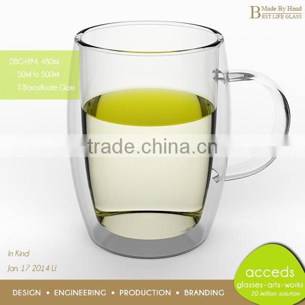 Hot Selling Cheap Bulk Glass 16oz Coffee Mug