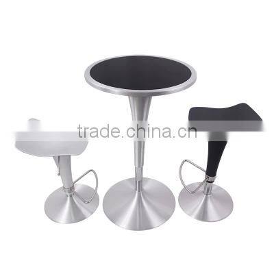 Modern simple lift fashion round high bar table tempered glass coffee table home leisure high cocktail table YYB090