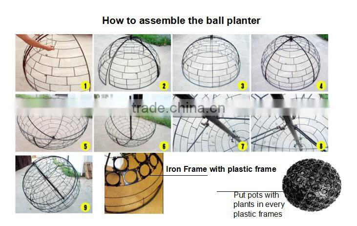 Big ball planter plastic smart dragon big size flower pot vertical garden