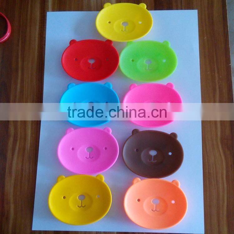2015 New Design little bear shape silicone soap molds /customizable Silicone Bathroom Soap Holders
