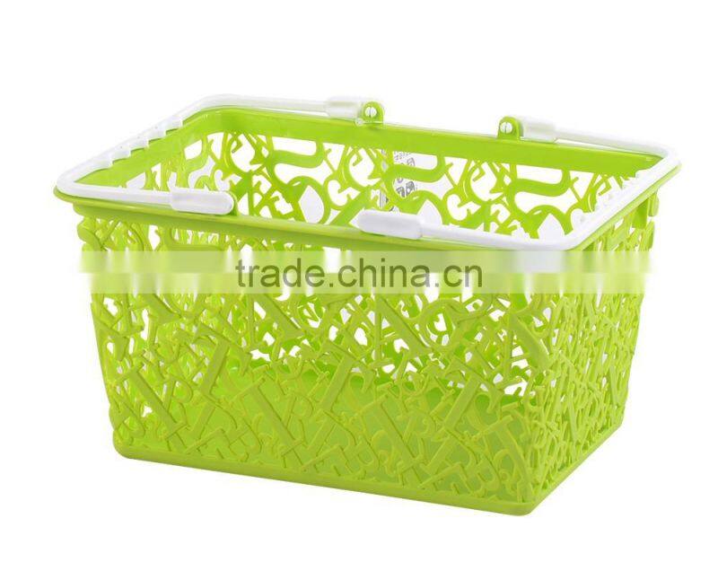 New design PP plastic storage basket with handle