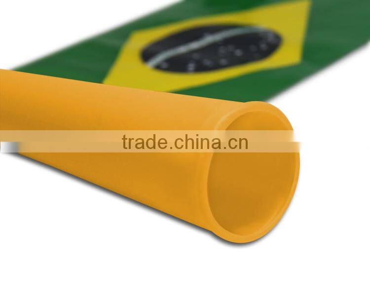 Great quality plastic fans horn with flag 2015 popular sales plastic Football Horn With Flag