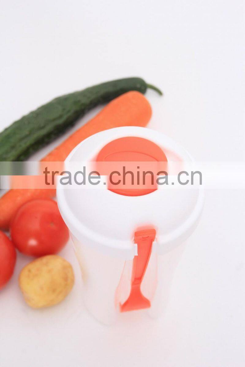 HOT SALE Plastic Salad To Go Plastic Fruit Salad Cup box With Dressing & Fork
