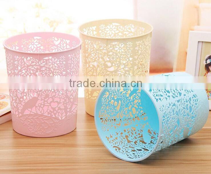 Houseware cartoon plastic garbage bin/rubbish bin/Waste Bin with lid for children