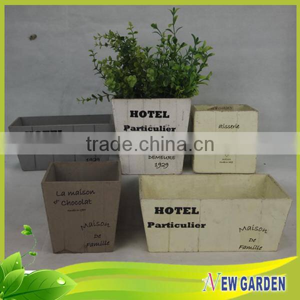 Fashionable Decorative Hand Craft Retangle Basket Wood/Wooden planter