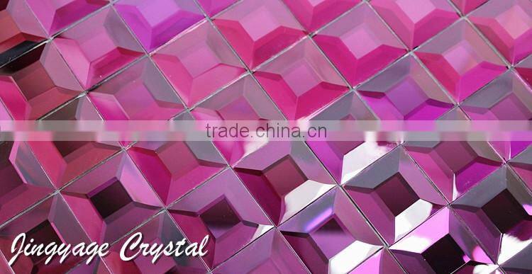 Diamond 5 surface glass mosaic 30*30mm crystal mosaic