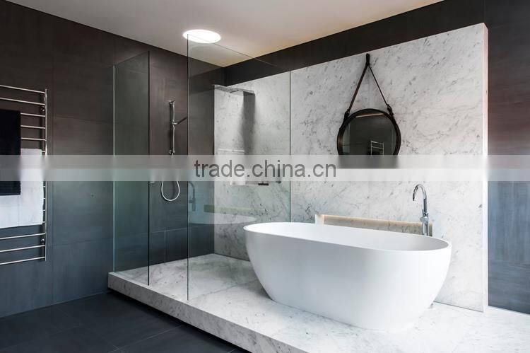 Fashionable home design natural stone white polished marble tiles