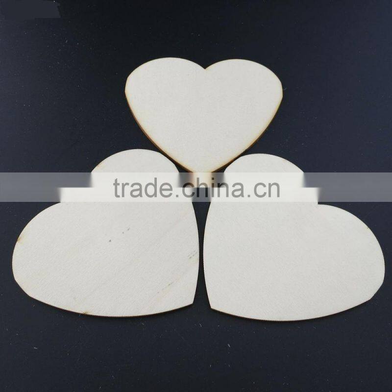 Wooden MDF heart shape pieces