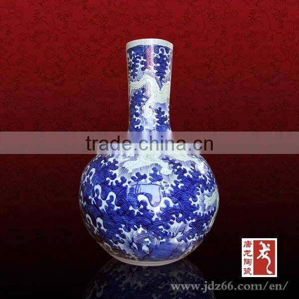 New york althlete award vase blue white prize design ceramic vase