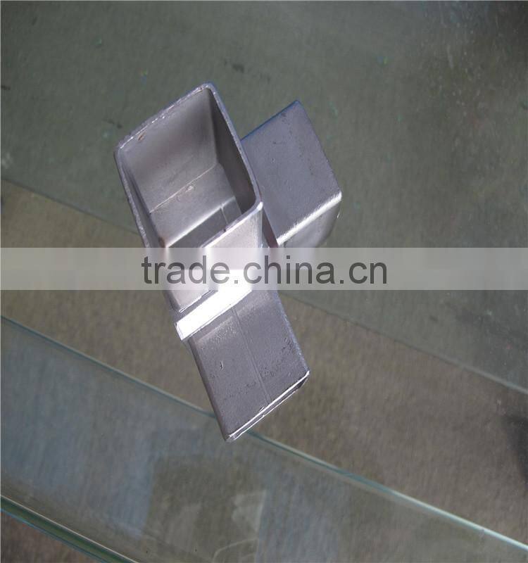 Stainless steel pipe connector 3 way square elbow