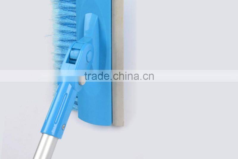 snow brush with ice scraper Two section telescopic handle