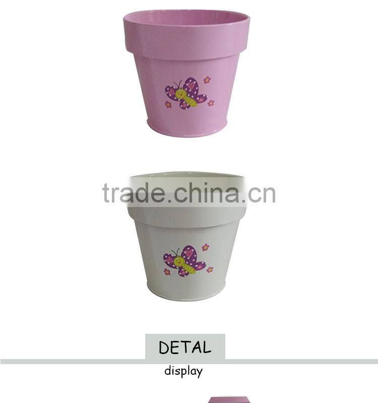Small Kids Garden Colored Metal Pot
