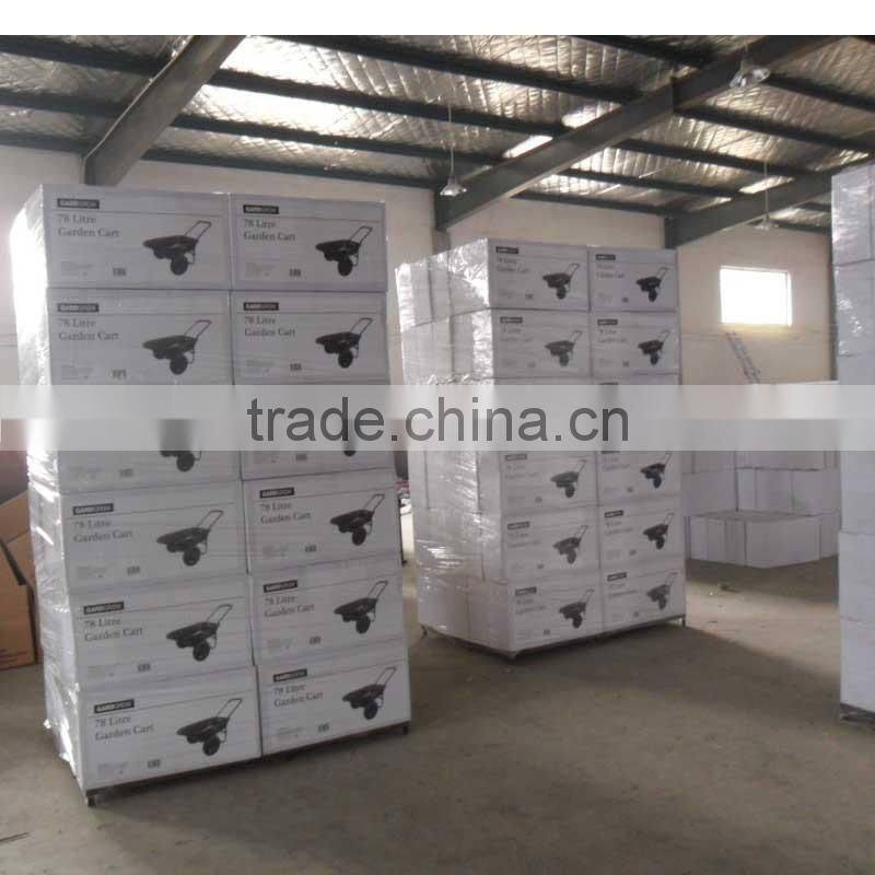 78Liter Double Wheel Poly Tray Wheelbarrow