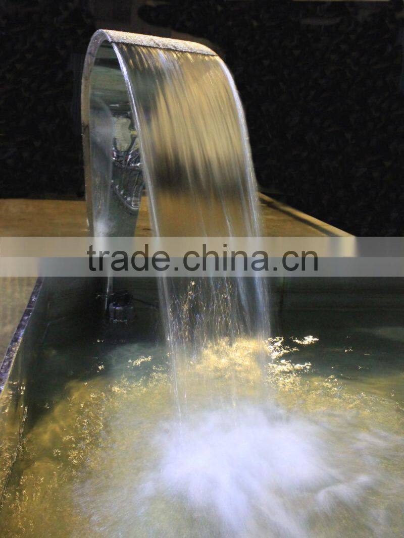 Factory Price Artificial Indoor Stainless Steel Waterfall in Massage Pool Spa pool