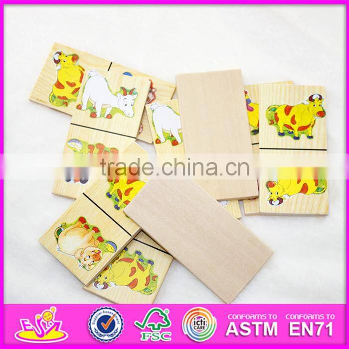 2016 top fashion educational wooden kids domino toy WJ278168