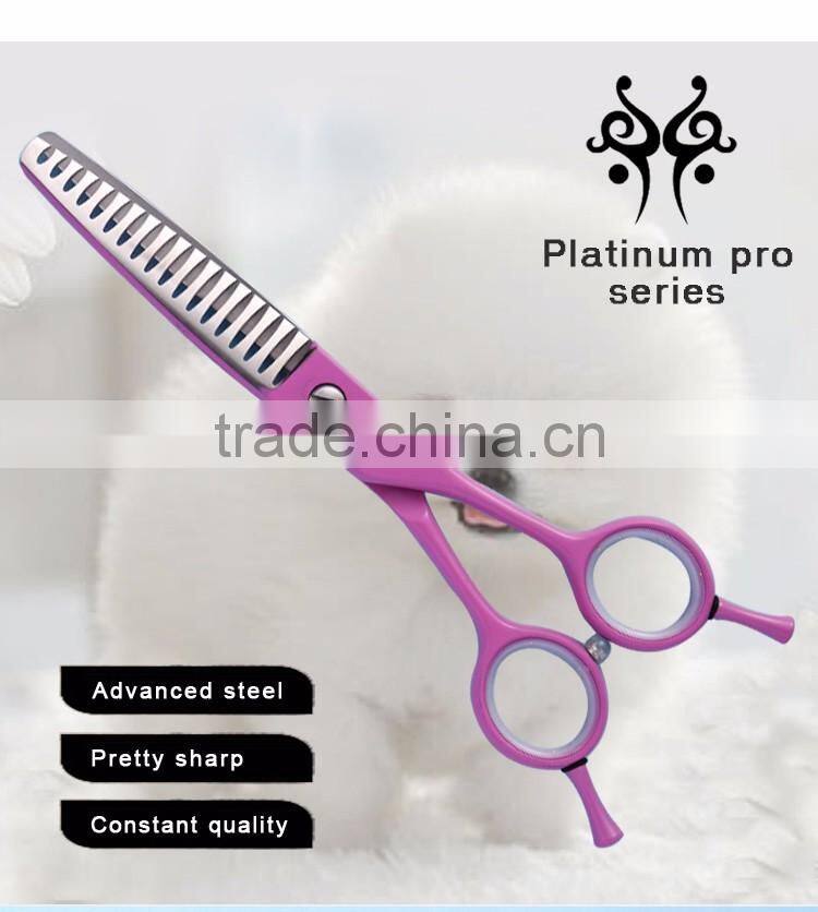 CA-618DP 6inch opposing handle pink pet grooming scissors