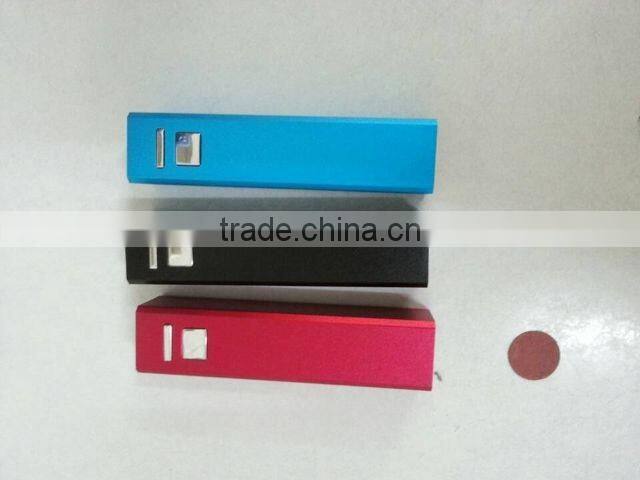 2600mAh Cuboid Shape Portable Metal Power Bank