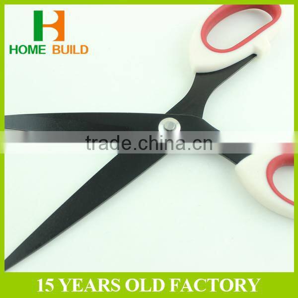 Factory price HB-S7016 7'' smooth blades rubber and plastics handle scissors
