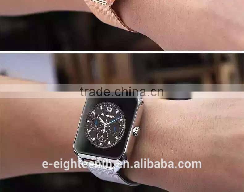 private tooling Cheap factory price waterproof digital Bluetooth smart watch with soft metal wrist band