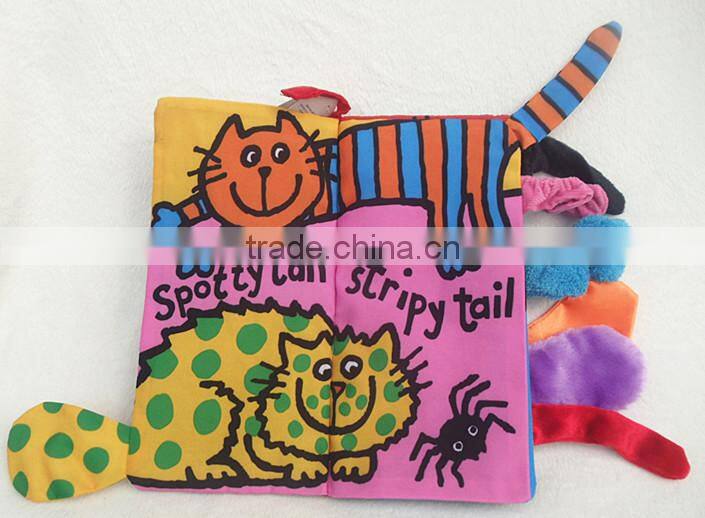 Soft Safety Kitty Tails Cloth Book Infant Educational Early Unfolding Developmental Baby Toy