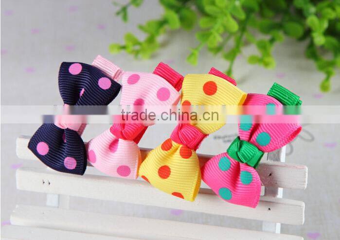 Factory wholesale New plastic bows shaped kids Hair clips