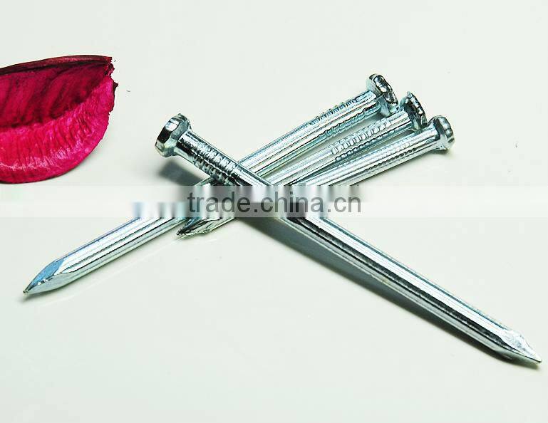 silver steel concrete nails