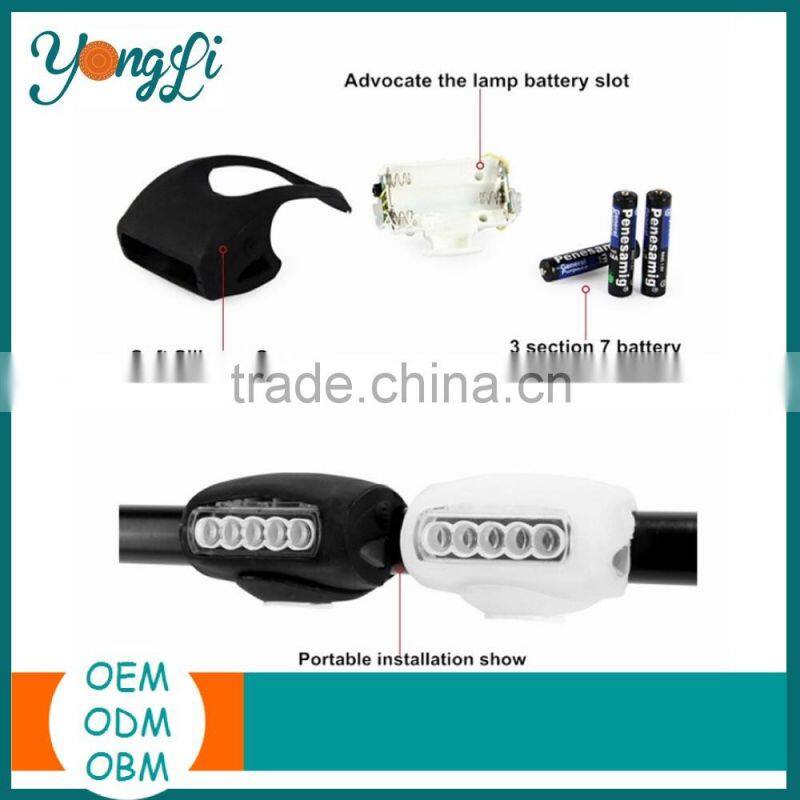2015 Hot Sales Bike Cycling Bicycle Rear light 7 LED Silicone LED Bike Light