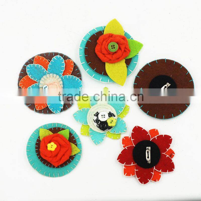 2017 Boutique custom flower vintage Women Non-woven Fabrics Brooch