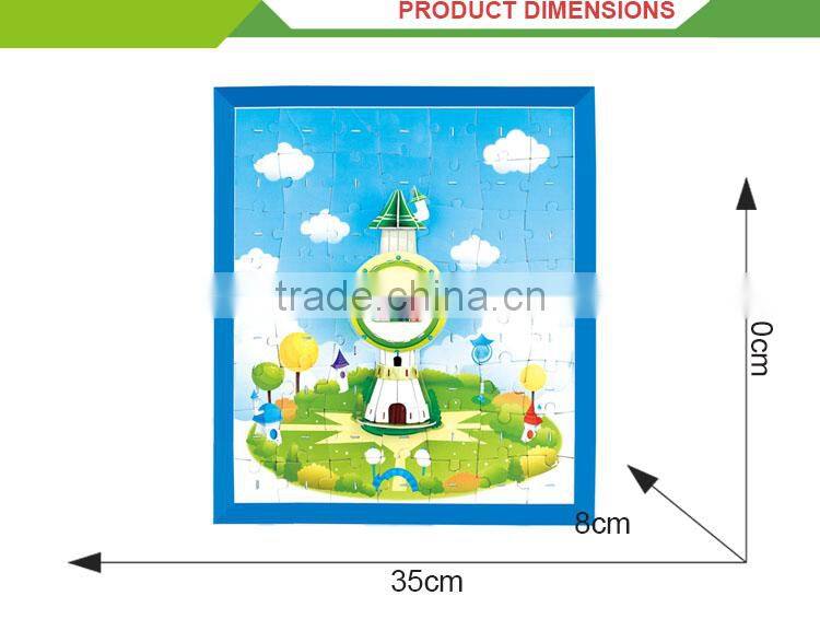 Hot selling kids paper puzzle photo frame
