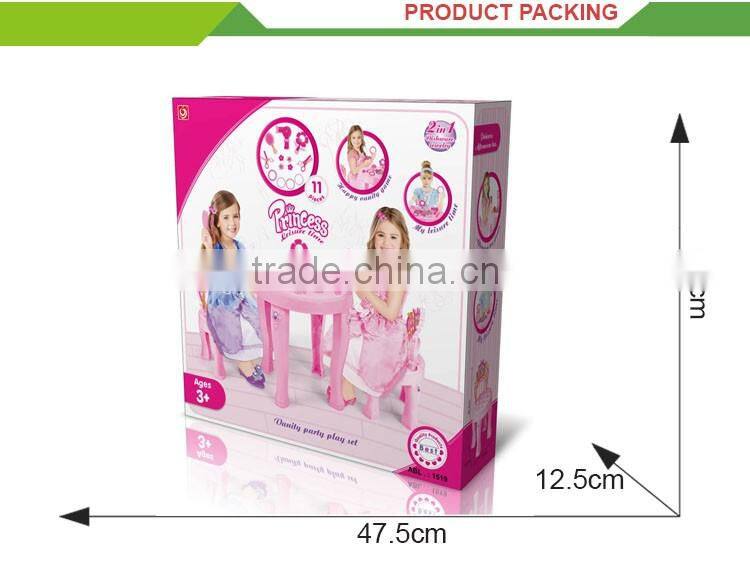 Girls living room 2 in 1 plastic mini toy doll house furniture