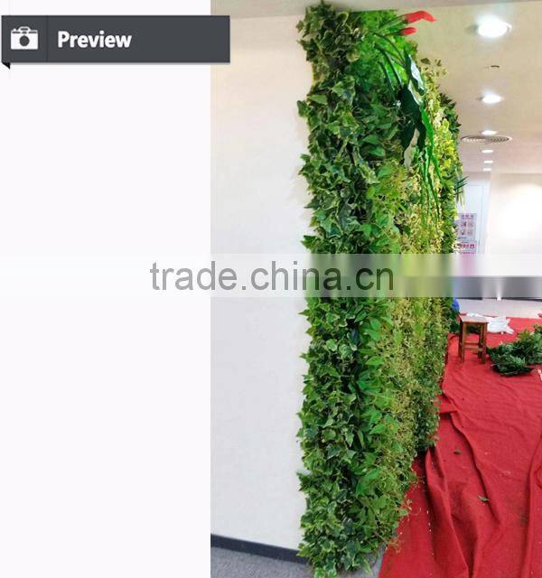 OEM high quality fake vertical garden UV treated artificial green plant wall
