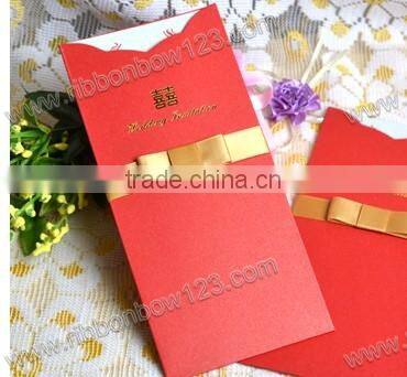 pre-tied ribbon bow for wedding invitation cards