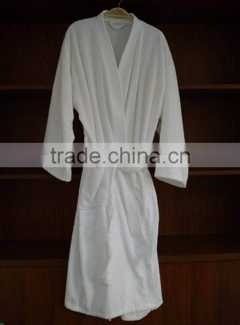 factory pice custom logo unisex 100% cotton Terry Hotel bathrobe wholesale
