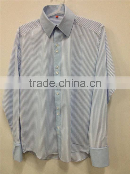Mens high collar contrast collar cuff fashion new designs shirts