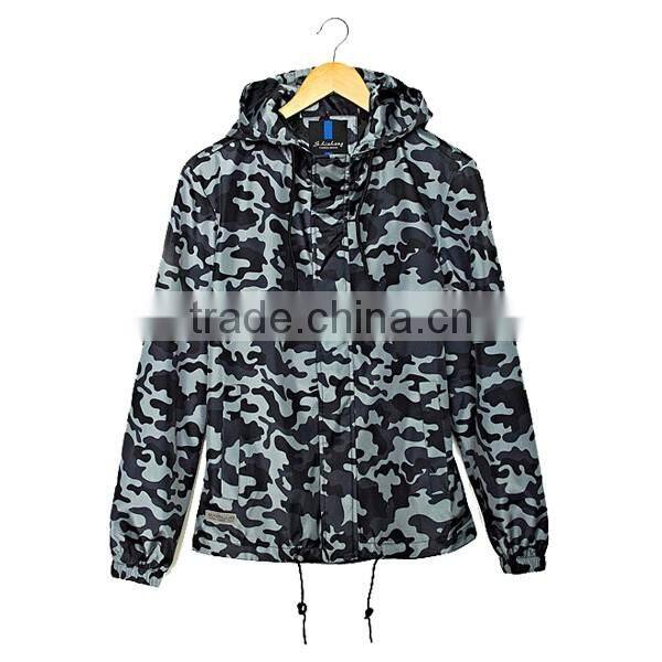 reflective camo windbreaker running jacket