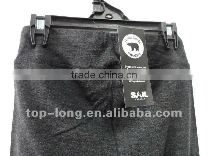100% merino charcoal base layer ladies YOGA thermal long johns of pant