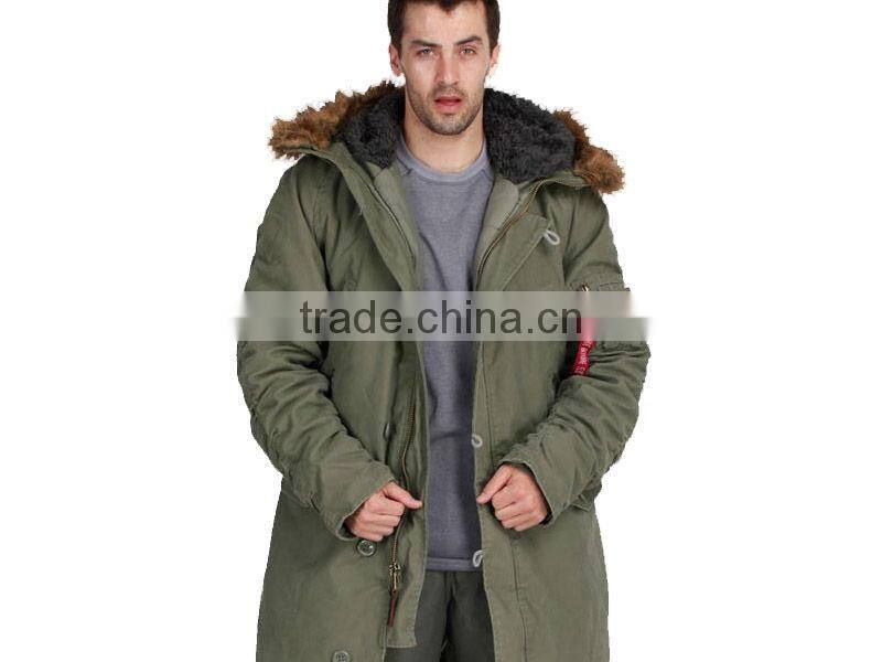 Seibertron Slim Fit Cotton N-3B Coat Mens slim fit winter coat Dust Coat