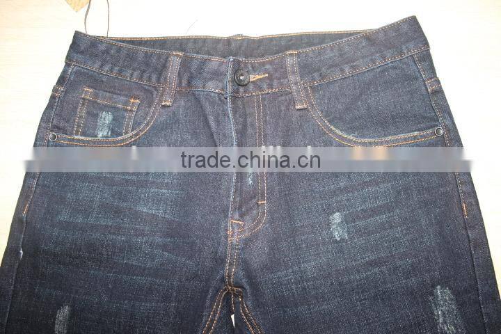 GZY 2017 New classical embroidery patch style man's jeans pent damaged jeans stock
