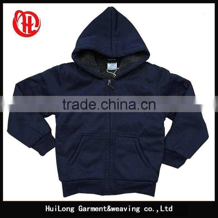 Children apparel winter boys plain hoodies