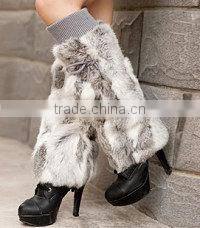 hot sale winter warm design fake faux fur leg warmer