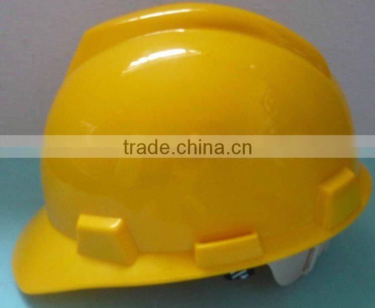 CE safety hard hat with fluorescent bar/PE protective helmet construction/rd ,yellow/blue/white