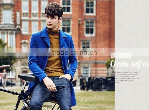 Fashion Long Wool Men Coat Design