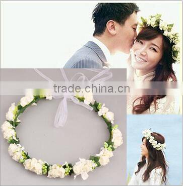 Crown flower design hair band,customized collection headflower,fabric flower headbands