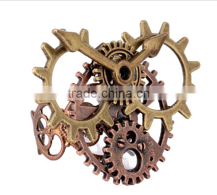 DIY gears wheels pendant vintage gear steampunk necklace jewelry Retro gothic jewelry wings