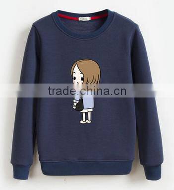 customized design catoon crewneck pullover fleece TC65/35 cheaper hoodies/sweatshirt