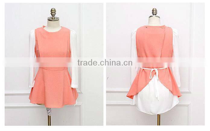 ET13007 Women's Long Sleeves Casual Chiffon T-shirts