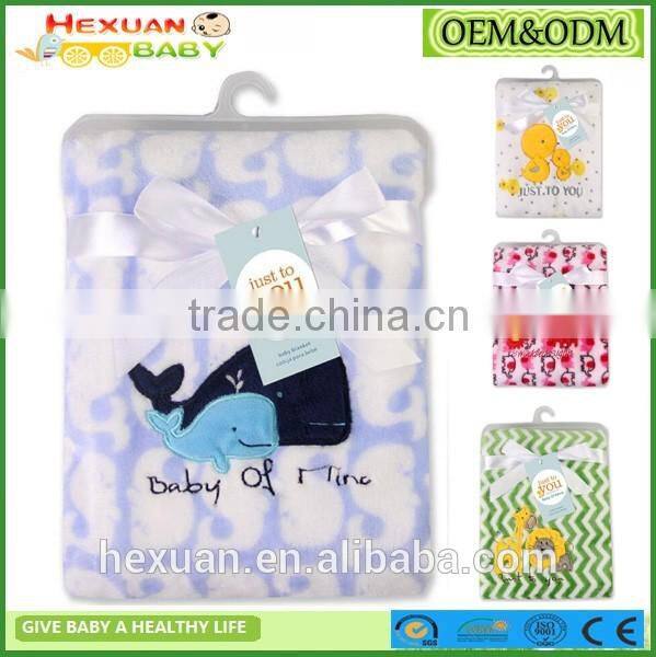 Cute Plain Animal Hood Blanket With Baby Coral Fleece Blanket