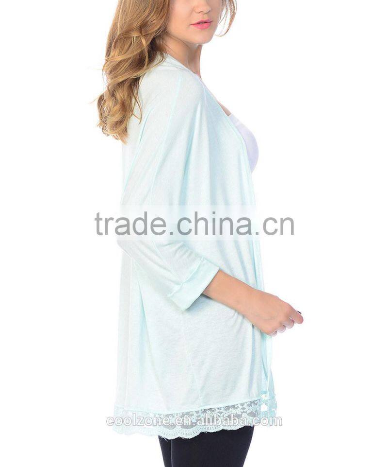 Open front long sleeve women cardigan wholesale crochet cardigan 2015