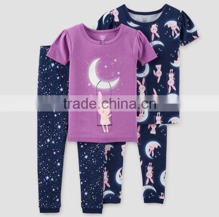 Hot sale custom baby kids pijamas de animales wholesale cute baby cartoon design sleepwear